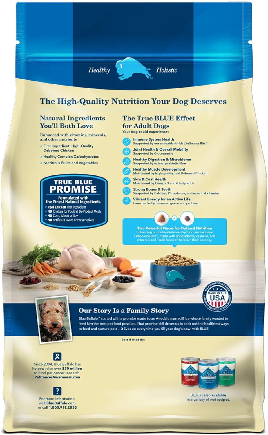 Blue Buffalo Life Protection Adult Dog Food, Chicken & Brown Rice, 5 lb