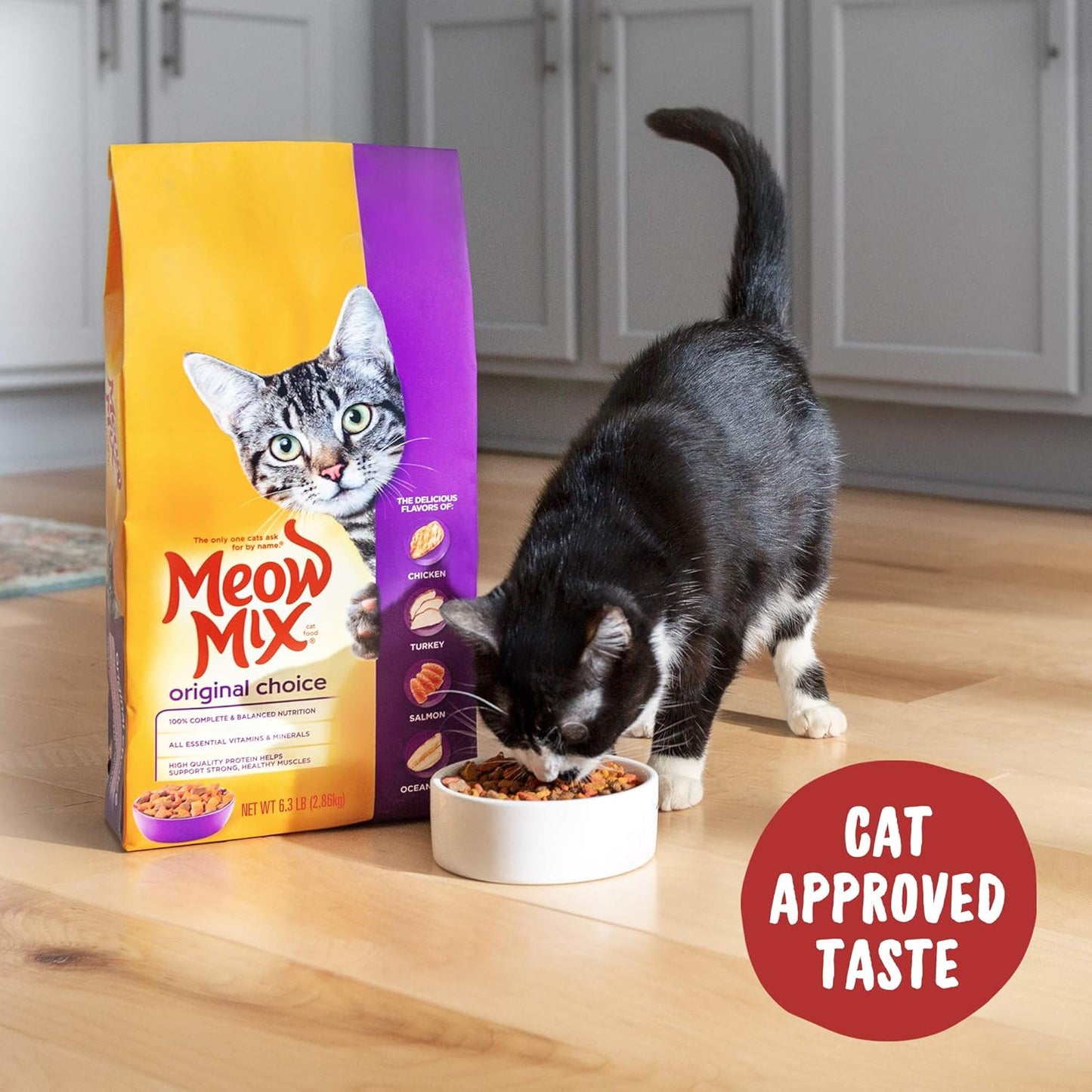 Meow Mix Original Choice Dry Cat Food, 6.3 Pound, Complete & Balanced Nutrition